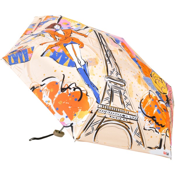 Плоский мини зонтик с рисунком Парижа RainLab Pi-099