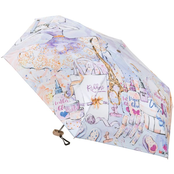 Плоский мини зонтик с рисунком девушки Парижа RainLab Pi-100