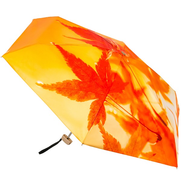 Плоский мини зонтик с листьями клена RainLab 079MF