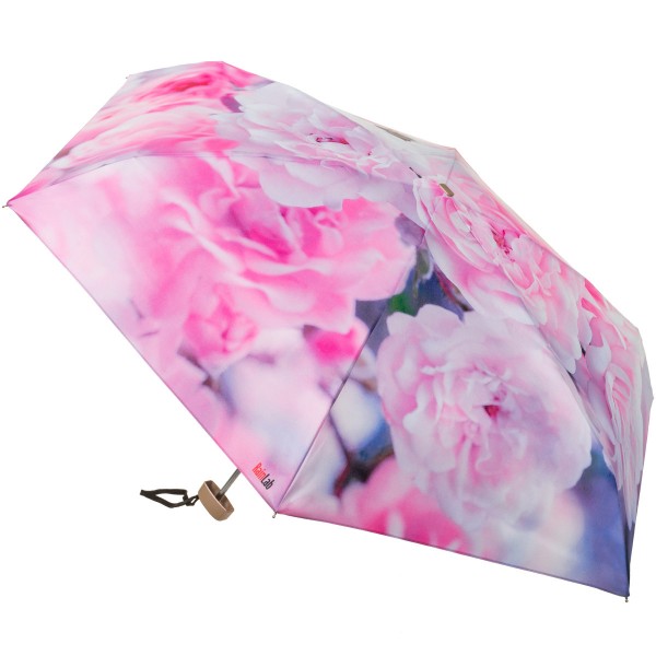 Плоский мини зонтик с розами  RainLab Fl-007