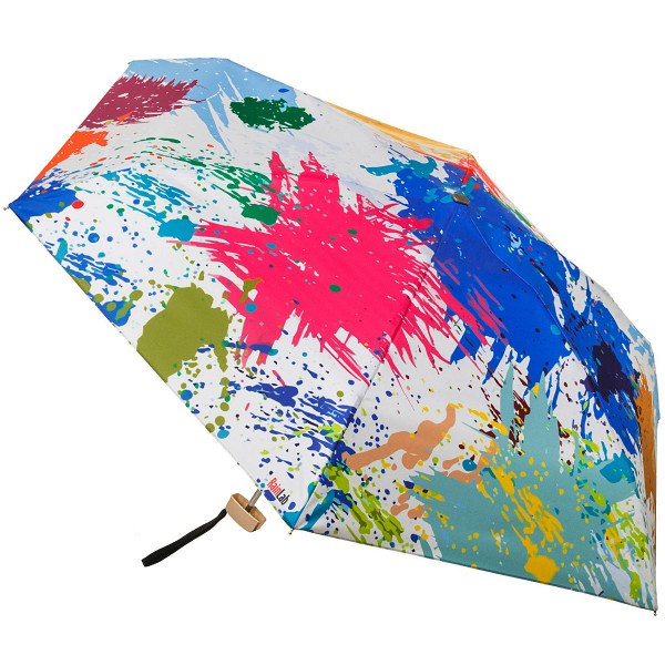 Плоский мини зонтик с радужными пятнами RainLab 082